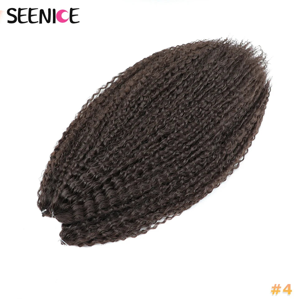 Brazilian Braids Synthetic Crochet Hair Afro Curls Braiding Hair Extensions For Women African Braided Kinky Curly Hair OmbrePink
