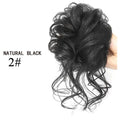 Synthetic Hair Bun Chignon Messy Curly Elastic Hair Band Scrunchy False Hairpieces Black Brown Wigs For Women