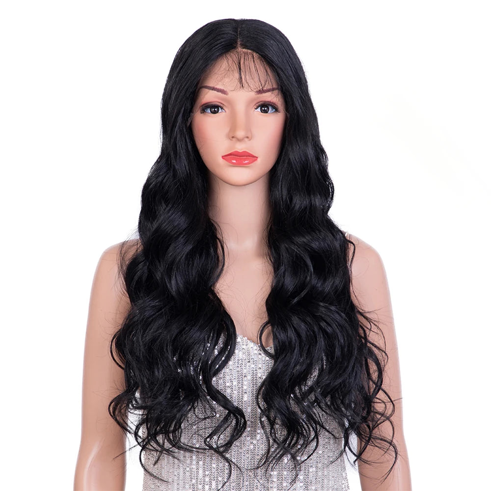 Synthetic Lace Frontal Wig For Women Cosplay Highlight Wig Body Wave Lace Wig Orange Ombre Blonde Brown Wigs Heat Resistant Wig