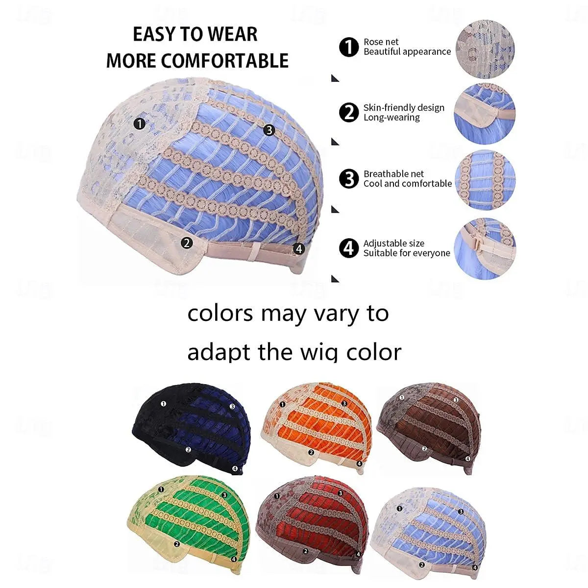 HAIRJOY Synthetic Hair Wavy Wigs for Women Short  Middle Part Curly  Bob Wig  Heat Resistant Fiber Dress Up Wig for  Party Use