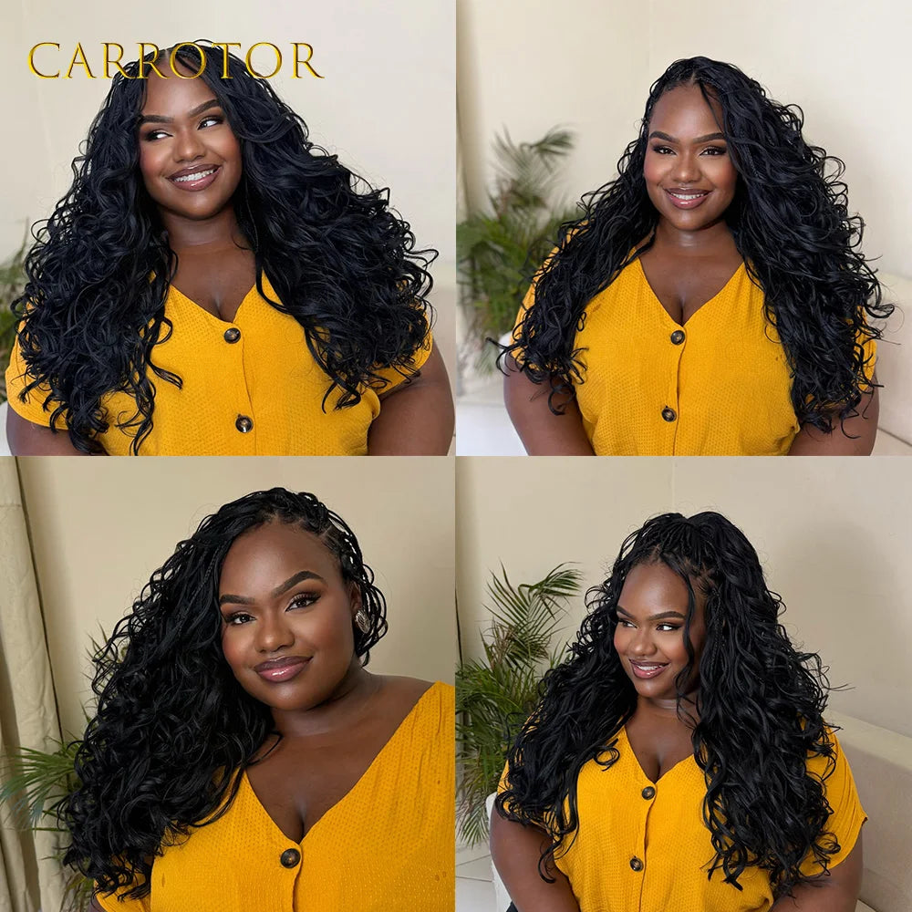 Feather Crochet Braid Hair Extensions Knotless Pre-Separated Crochet Hair Extensions Human Hair Body Wave 100% Human Hair
