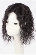 30cm Short Curly Wavy Hair Topper for Women Real Human Hair Natural Black Swiss Lace Base Clip in Topper Wiglet Hairpiece 9X14cm