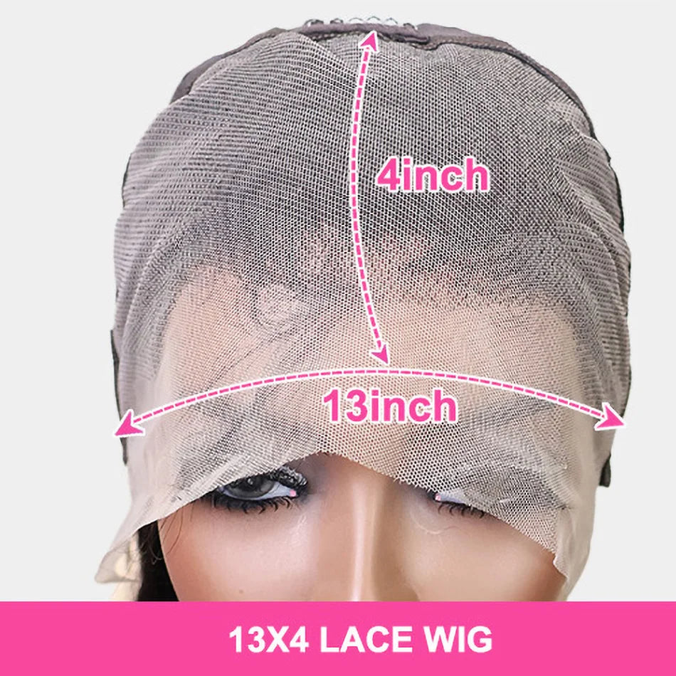 180% 13x4 Lace Frontal Wigs Silky Straight Human Hair Transparent Lace Bob Wigs 4x4 5x5 Lace Closure Wig Human Hair For Women