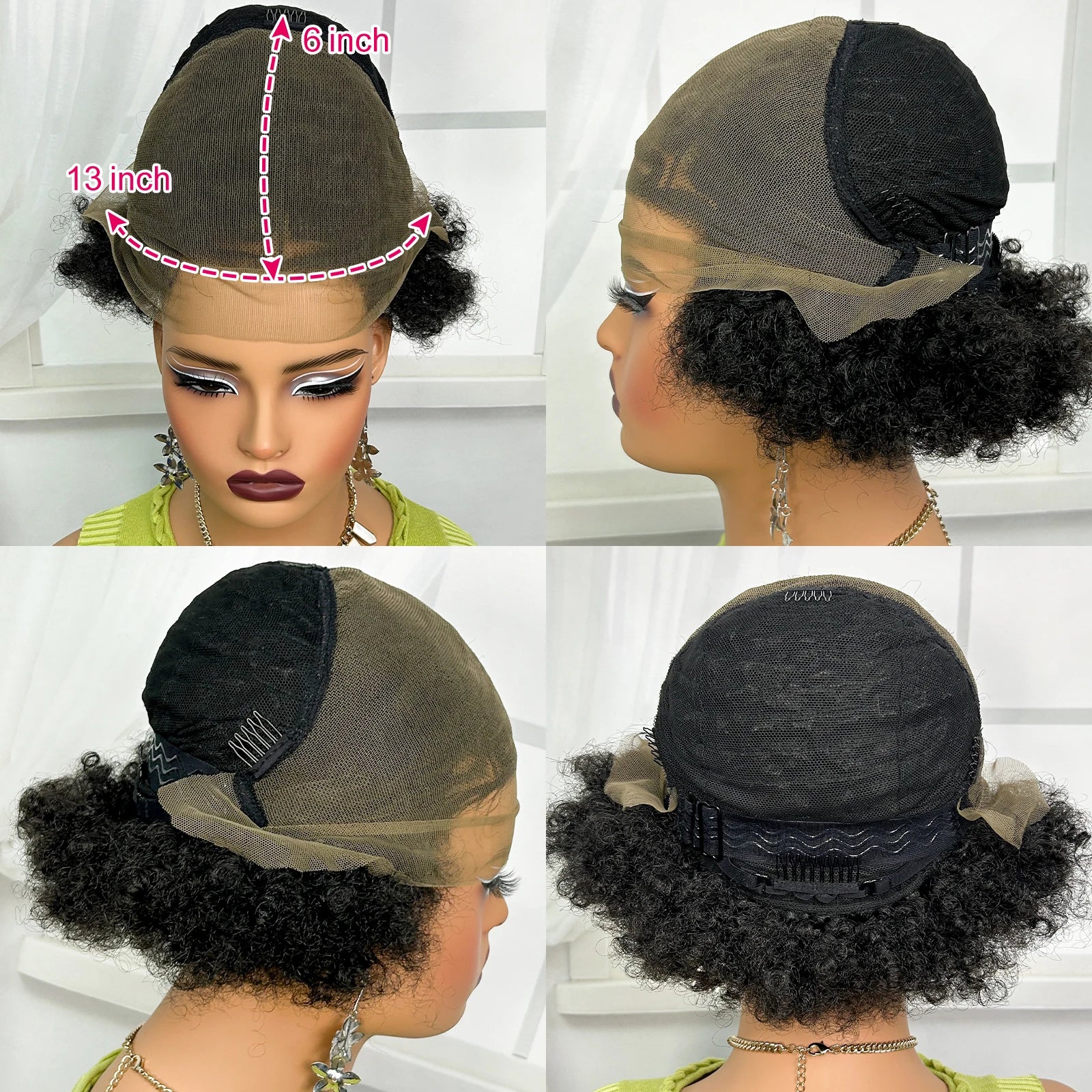 13x6 Lace Front Braids Wig with Baby Hair Synthetic Afro Curly Cornrow Braided Short Wigs for Black Women Natural Lace Bob Wigs