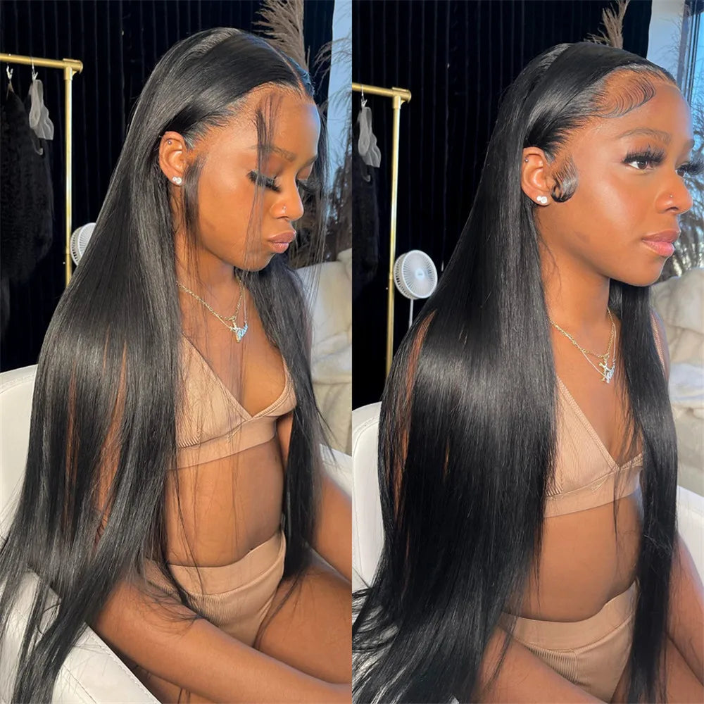 Bone Straight 13x4 13x6 Hd Lace Front Wig Remy For Black Women 30 40 Inch 360 Hd Lace Frontal Wigs 100% Human Hair Wig Brazilian