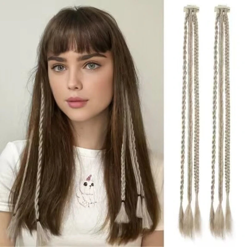 Braid Hair Extension 22inch Long Hair Extensions Clip in Braids Hair Extensions for Women Soft Synthetic Hairpieces Boxing Braid