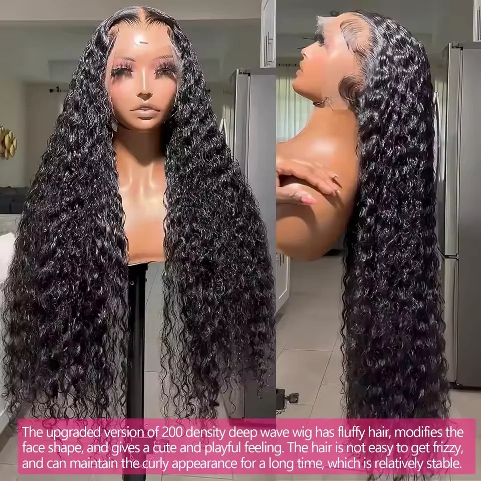 13x4 Hd Lace Frontal Wig Loose Deep Wave Curly Human Hair 100% Preplucked 13x6 Water Wave Front Wigs For Black Women Brazilian