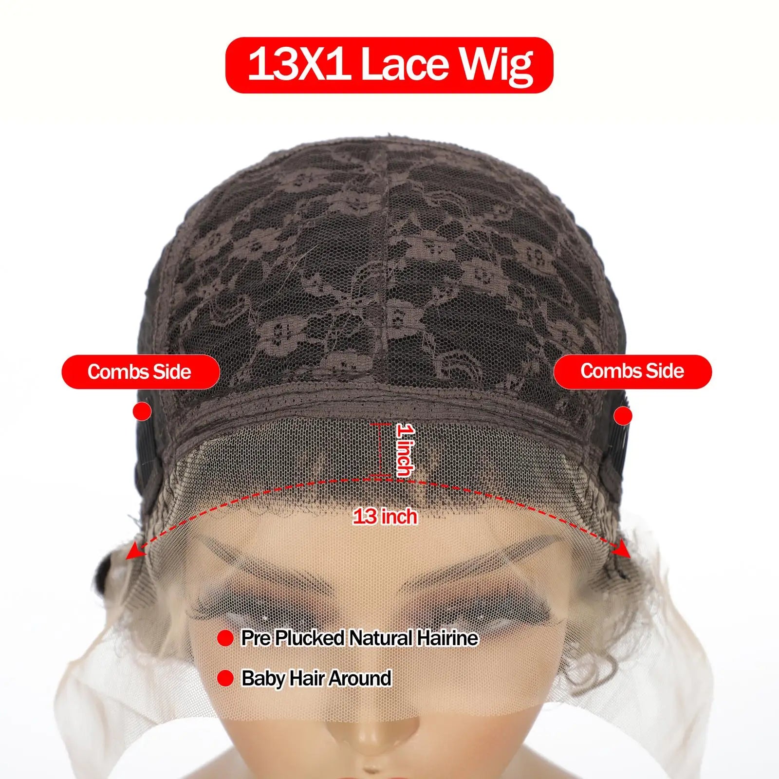 13x1 Transparent Lace Front Wigs Pixie Cut Wig Human Hair Brazilian Remy 100% Human Hair Short Curly Human Hair Wig