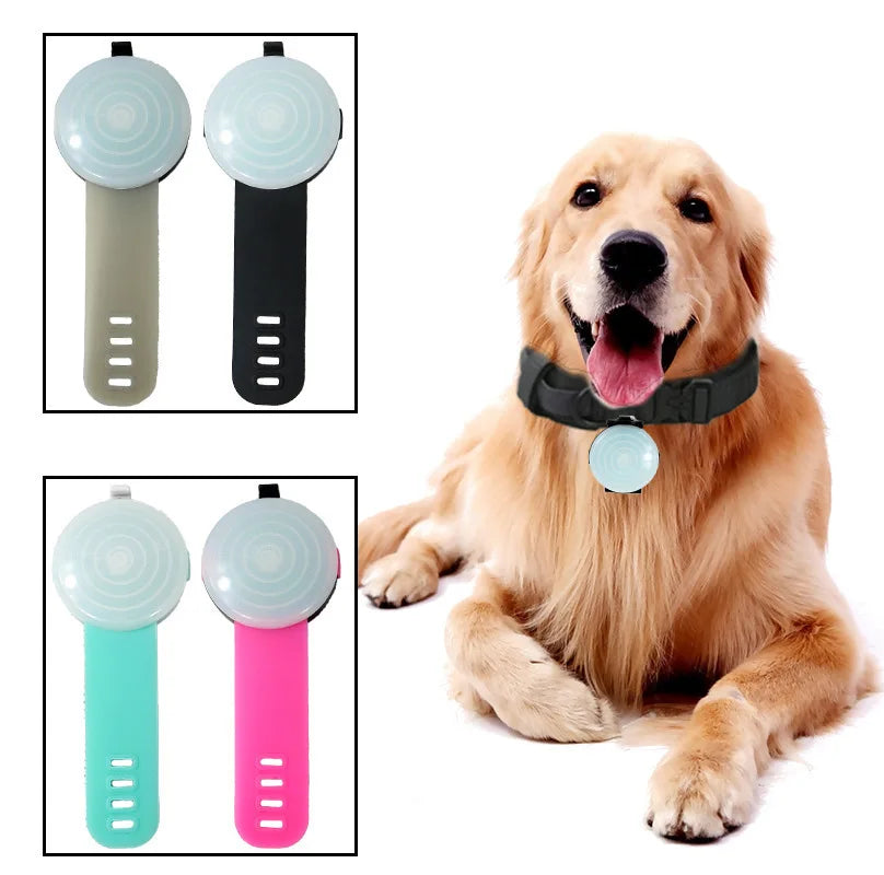 LED Dog Collar Pendant Rechargeable Pet USB Charge Luminous Collar Pendant Pet Flash Light Safety Necklace Light Clip-on Light