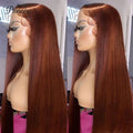 13x4 Reddish Brown Lace Front Human Hair 13x6 Transparent Hd Glueless Straight Lace Frontal Wig 4x4 5x5 Closure Human Hair Wig