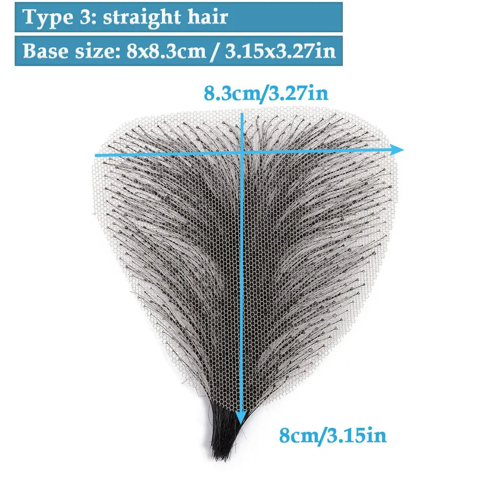 Human Hair Pieces Private Hair Handmade Simulation of Men Chest Hair Fake Mustache for Men and Women Sexy Body Hair Armpit Hair