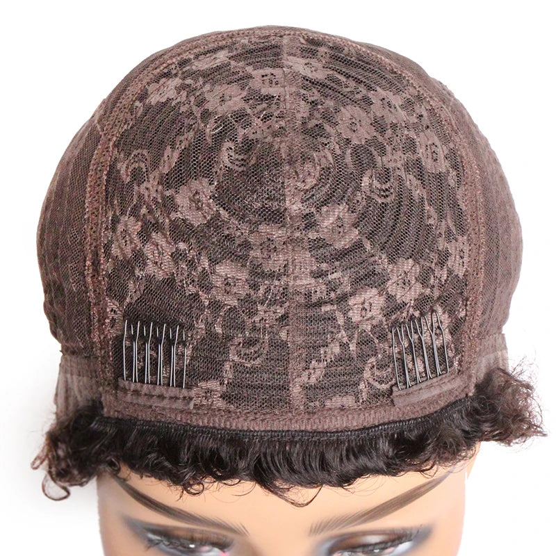 99J Short Curly Human Hair Wigs For Women Full Machine Made Kinky Curly Wigs Human Hair Choice Cheap Wigs On Clearance Sale