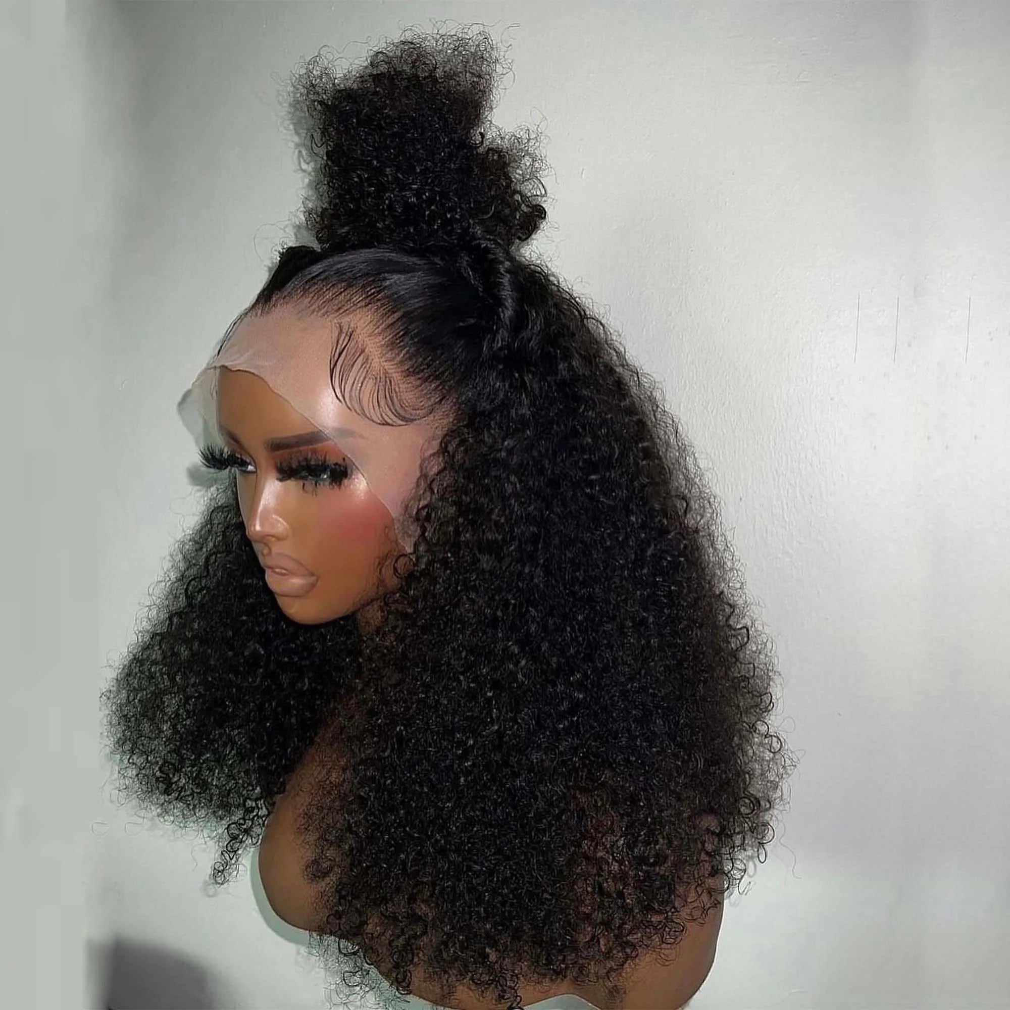 Deep Curly Bob Wigs 13X4 Transparent Lace Frontal Wigs Human Hair 200% Density 100% Human Hair Deep Wave Bob Wig For Black Women