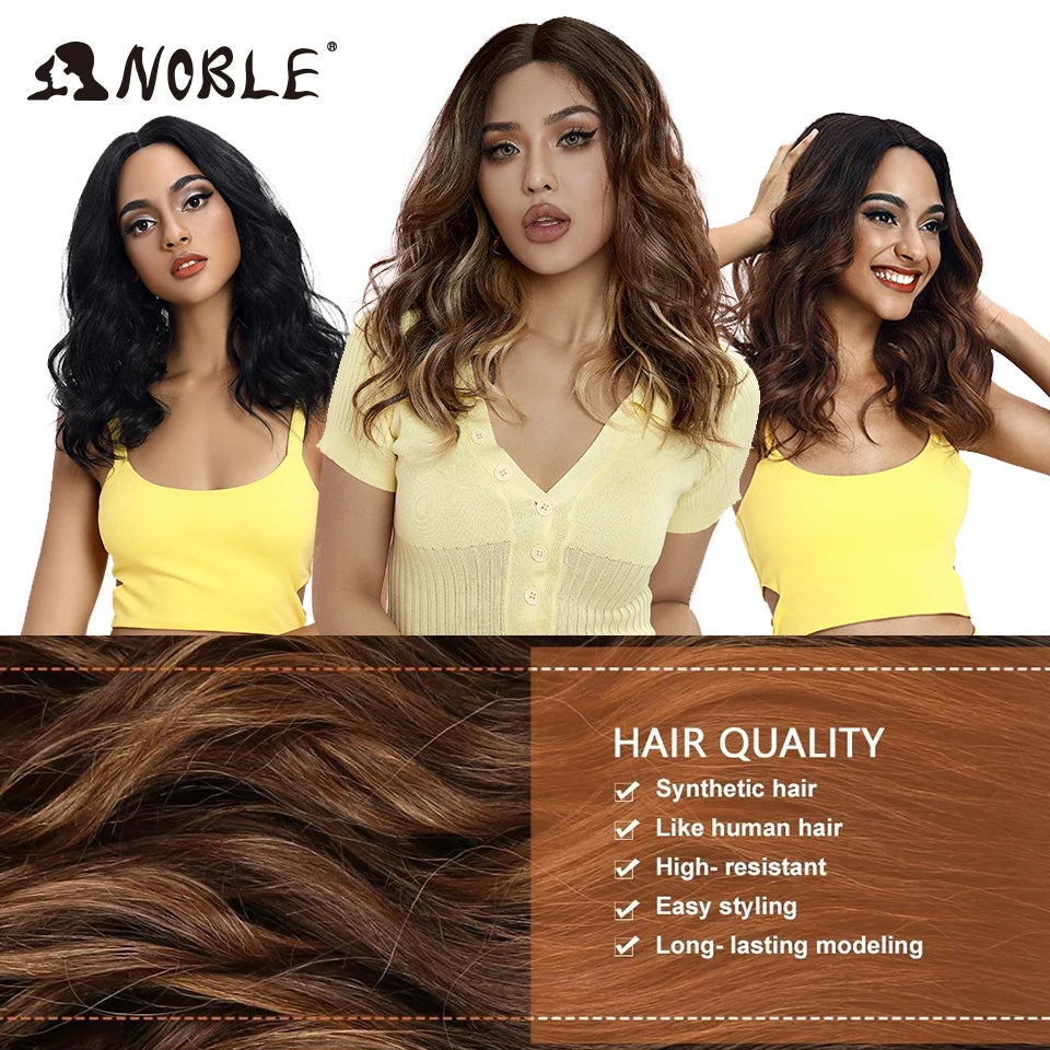 Noble Synthetic Lace Wigs For Women 20 Inch Wavy Lace Front Wig Blonde Wig  Lace Front Wig Cosplay Synthetic Lace Front Wig