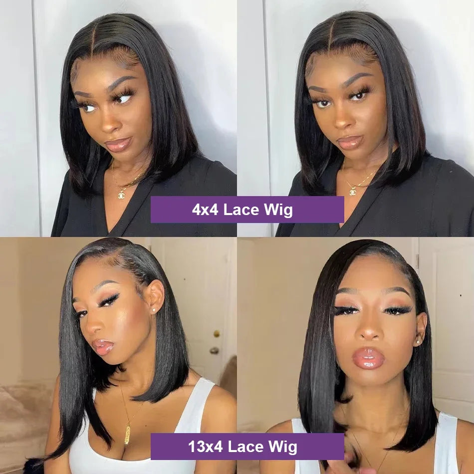 2026 New  Lace Front Bone Straight Wigs Cheap Short Bob Wig