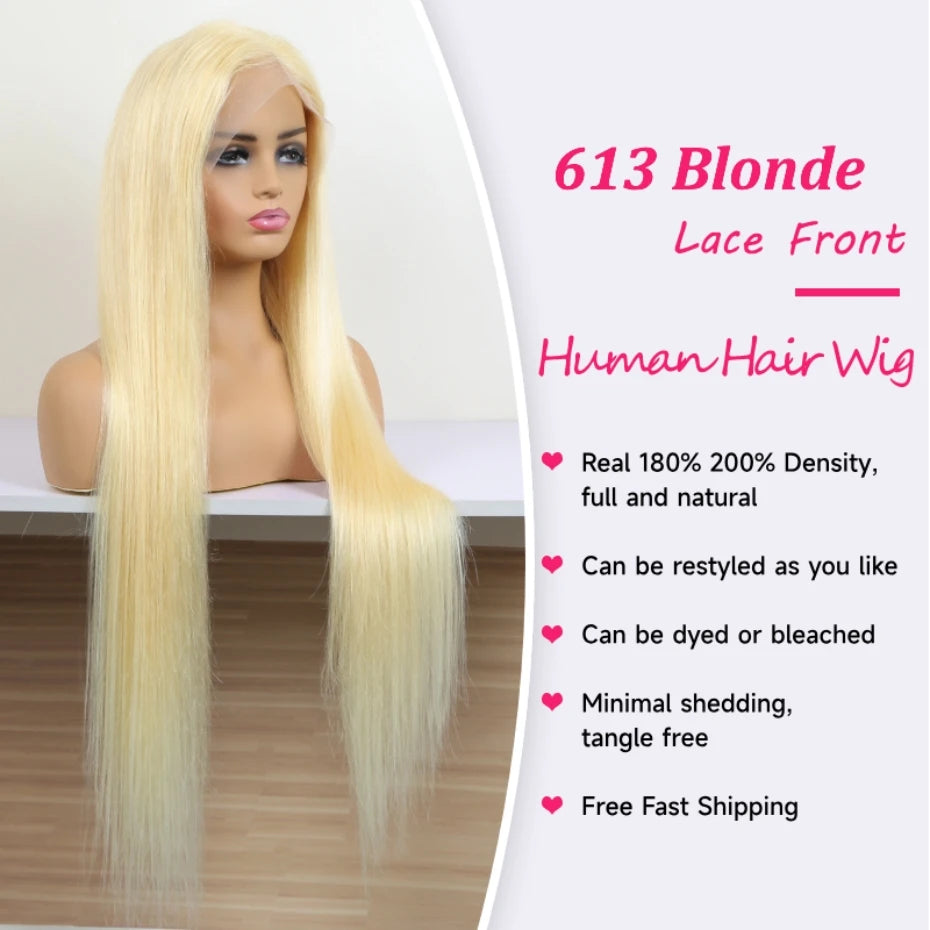 360 Full Lace Wig Human Hair Pre Plucked Hd 13x4 13x6 Lace Front Wig Remy Brazilian 613 Blonde Colored Human Hair Wigs For Women