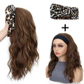 Headband Synthetic Wigs Short Curly Brown Highlight Golden Headband Wigs for Women Daily Cosplay Heat Resistant