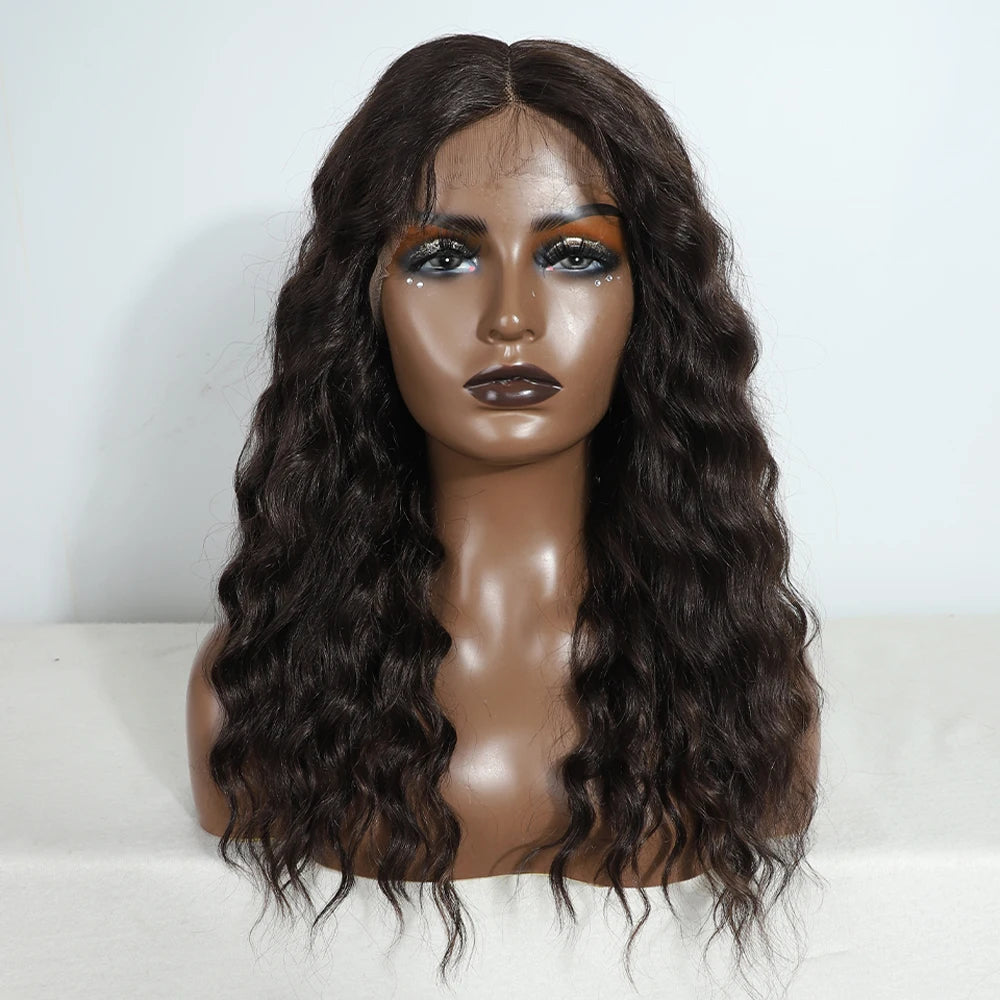 20 Inch Synthetic Lace Front Wig Blonde Brown Curly Lace Part Lace Wig For Women Lace Front Wig Cosplay Wig