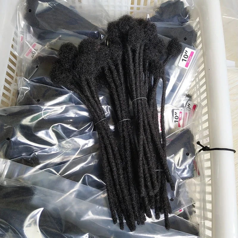 0.4/0.6/0.8 cm Human Hair Dreadlock Extensions Loc Extensions Human Hair Permanent Loc Extensions Human Hair Natural Black