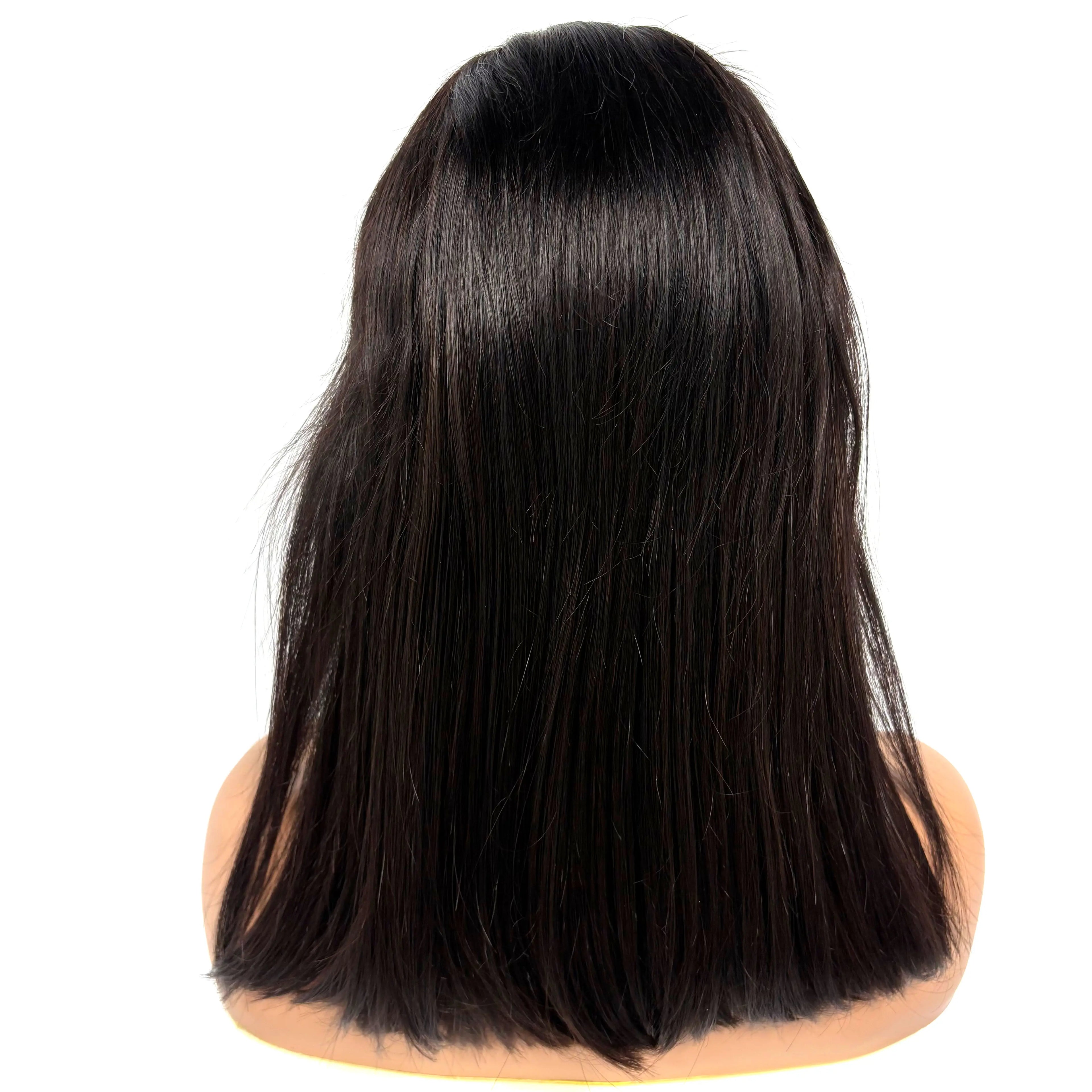 20 22inch 13x4 M-Line Lace Frontal Straight Human Hair Wig Bob Wigs 300% Density Natural PrePlucked Remy Hair Wigs For Women