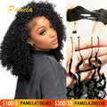 Knotless Pre-Separated Crochet Human Hair Extensions Burmese Curly Feather Hair Extensions Feather Line Hair 100% Human Hair