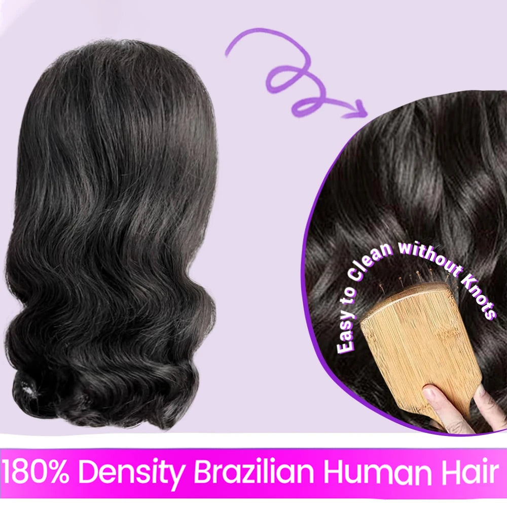 16A 100% Remy Hair Short Body Wave Bob Wigs Human Hair 13x4 HD Lace Front Human Hair Wigs Brazilian Hair 4x4 Lace Wigs For Women