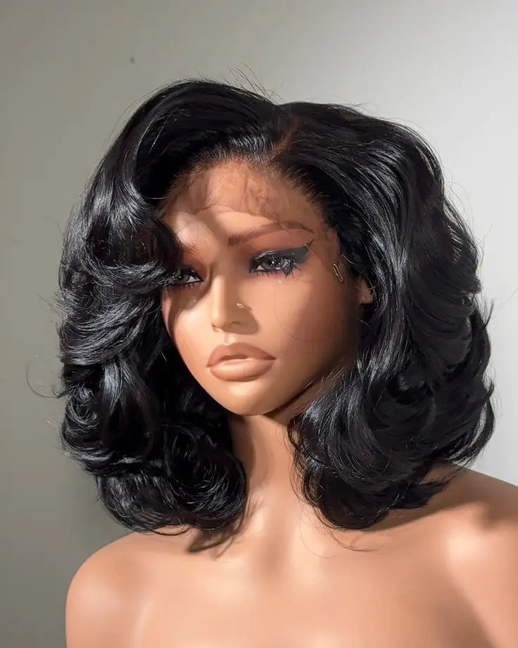 Egg Curly Bob Human Hair Wig Super High Density Wig HD Transparent 13x4 Lace Frontal Wig Brazilian Wigs For Black Women Wigs