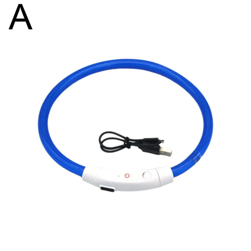 Pet Dog LED Light Collar Luminous Anti-Lost Dog Collar USB Rechargeable Dog Necklace Adjustable Collar Pet Safety Supplies