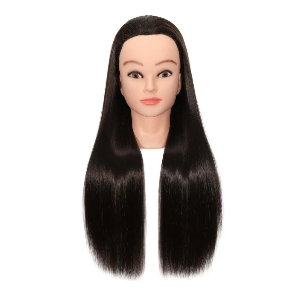 Synthetic Adult Manikin Head Creative Straight Long Hair Training Head Head Model Natural Hairstyle Manikin Head Barbershop