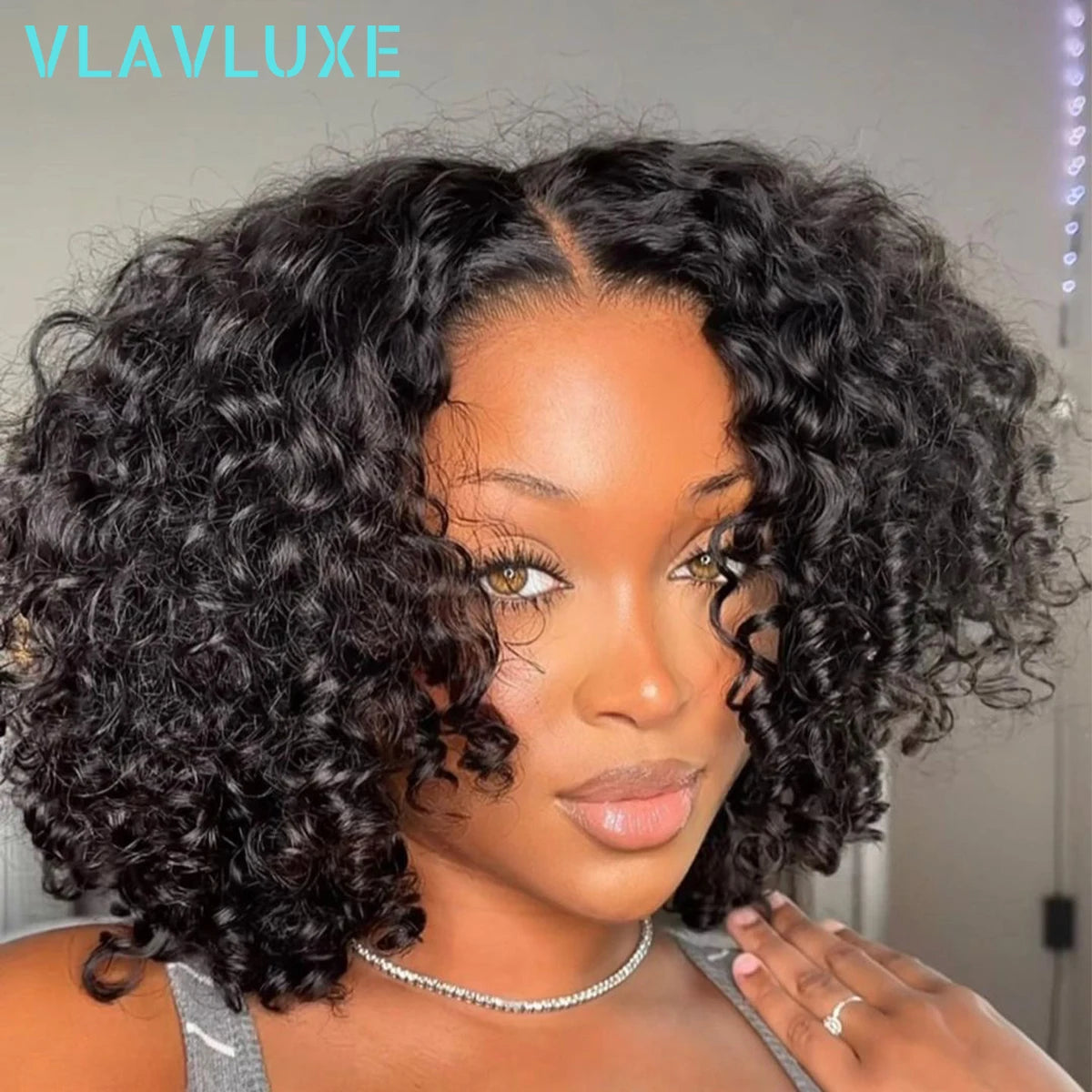 Short Curly Water Wave Human Hair Bob Wigs 360 HD Lace Frontal Human Hair Remy Human Wig For Women Pre Plucked Wear Go Glueless