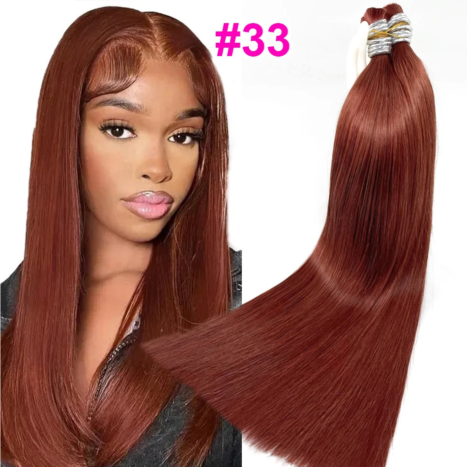 No Weft 100% Natural Real Human Hair Extensions Remy Human Hair Bulk Unprocessed Natural Virgin Indian Hair Braiding Original