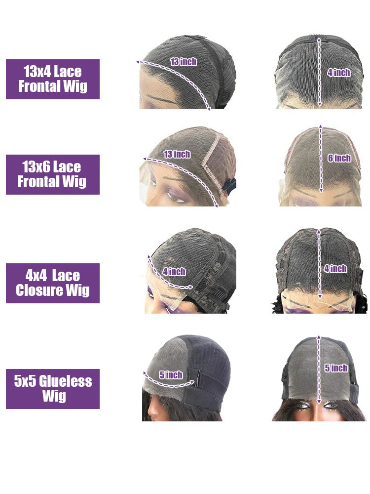 250% 13x4 Lace Front Wigs Human Hair Bone Straight 13x6 Lace Frontal Wig Preplucked Brazilian 4x4 5x5 Glueless Lace Closure Wigs