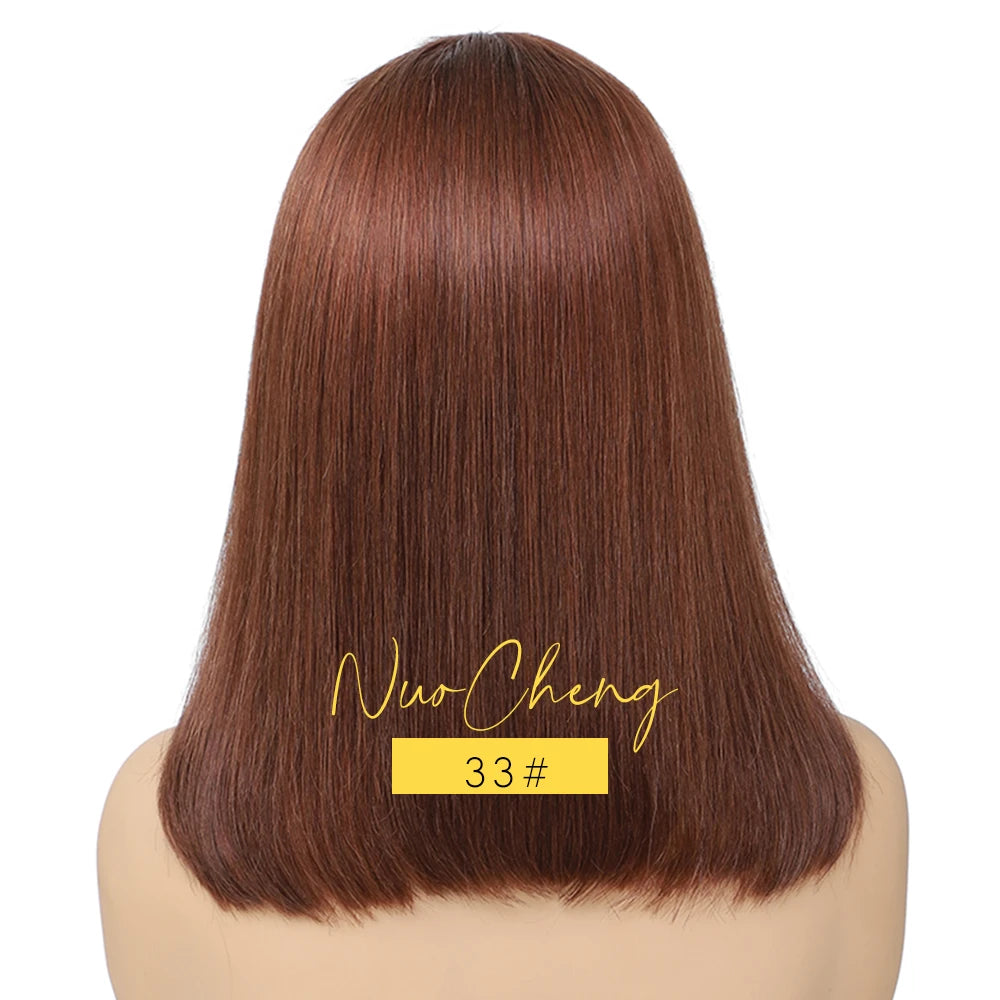 Bob Wig Human Hair 13X4 HD Lace Frontal Short Straight Lace Front Bob Wigs for Black Women Human Hair Wine Red 99J Burgundy