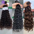 Human Hair Bulk for Braiding Water Wave Double Drawn Full End Brazilian Curly Bulk Hair Bundles No Weft for Boho Knotless Braids
