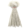 20strands/pack #Light Grey Whosale Human Hair Locs Extensions Dreadlocks Extensions Full Handmade Human Hair Extensions