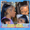 360 HD Lace Front Invisi Drawstring Wig Cap Straight Hidden Strap Glueless Human Hair Wigs Full Lace Wigs Remy Brazilian Hair