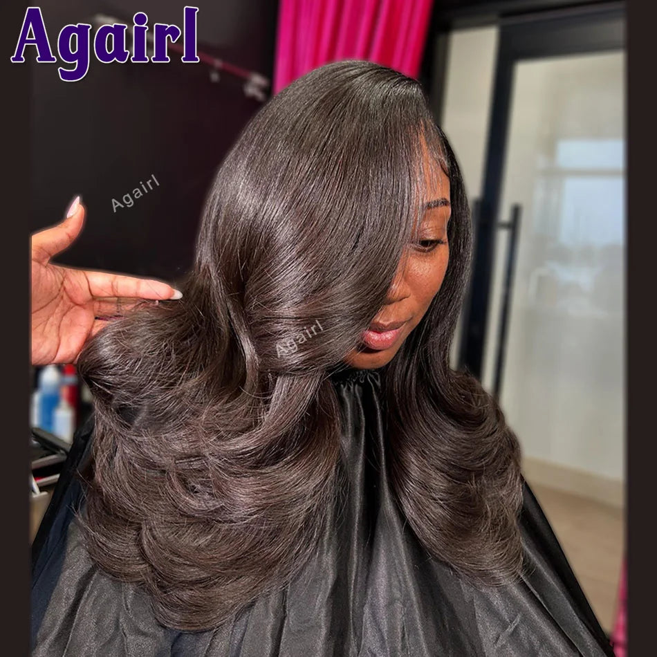 Ginger Brown 200 Density 13x6 13x4 Transparent Lace Front Wigs Human Hair PrePlucked Body Wave Lace Frontal Wig for Women 30Inch