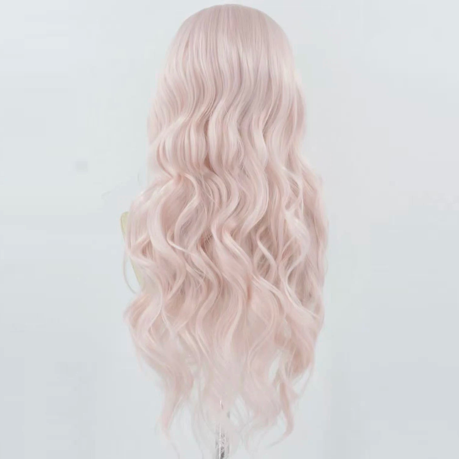 Light Pink Lace Front Wig for Women Long Silky Straight & Body Wave Synthetic Hair Heat Resistant Natural Hairline Daily Cosplay