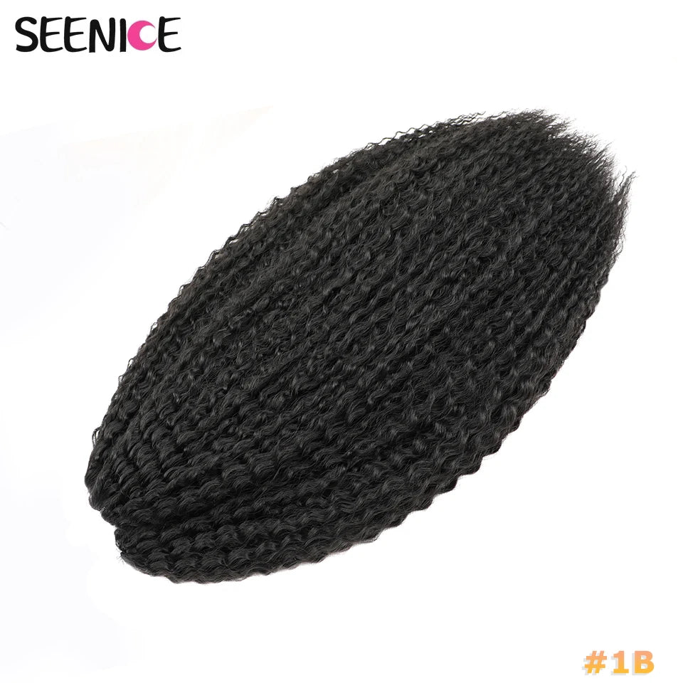Brazilian Braids Synthetic Crochet Hair Afro Curls Braiding Hair Extensions For Women African Braided Kinky Curly Hair OmbrePink