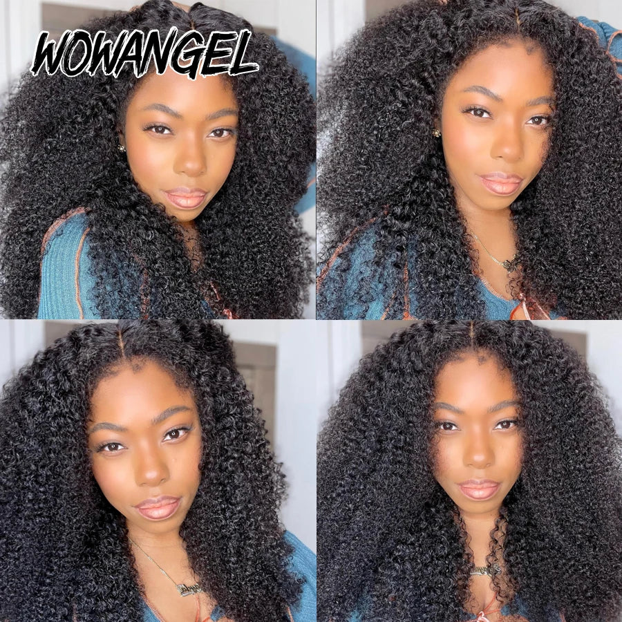 Afro Kinky Curly Human Hair Bundles 30 Inch Human Hair Weft Virgin Hair Extensions 1/3/4 Pieces Natural Color Brazilian Weaving