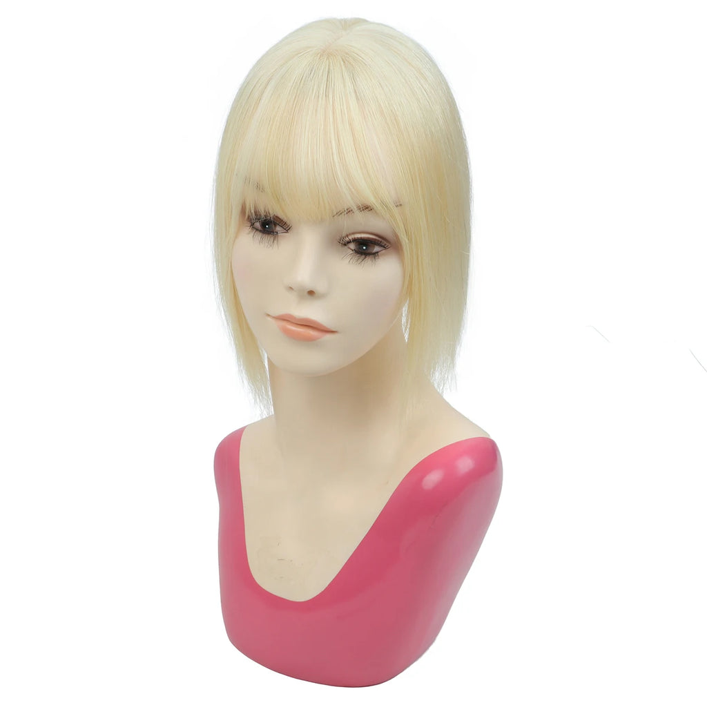 Real Human Hair Toppers for Women Daily 360°  Bangs 3D Hair Pieces with Thinning Hair Bangs20, 25, 30, 35cm