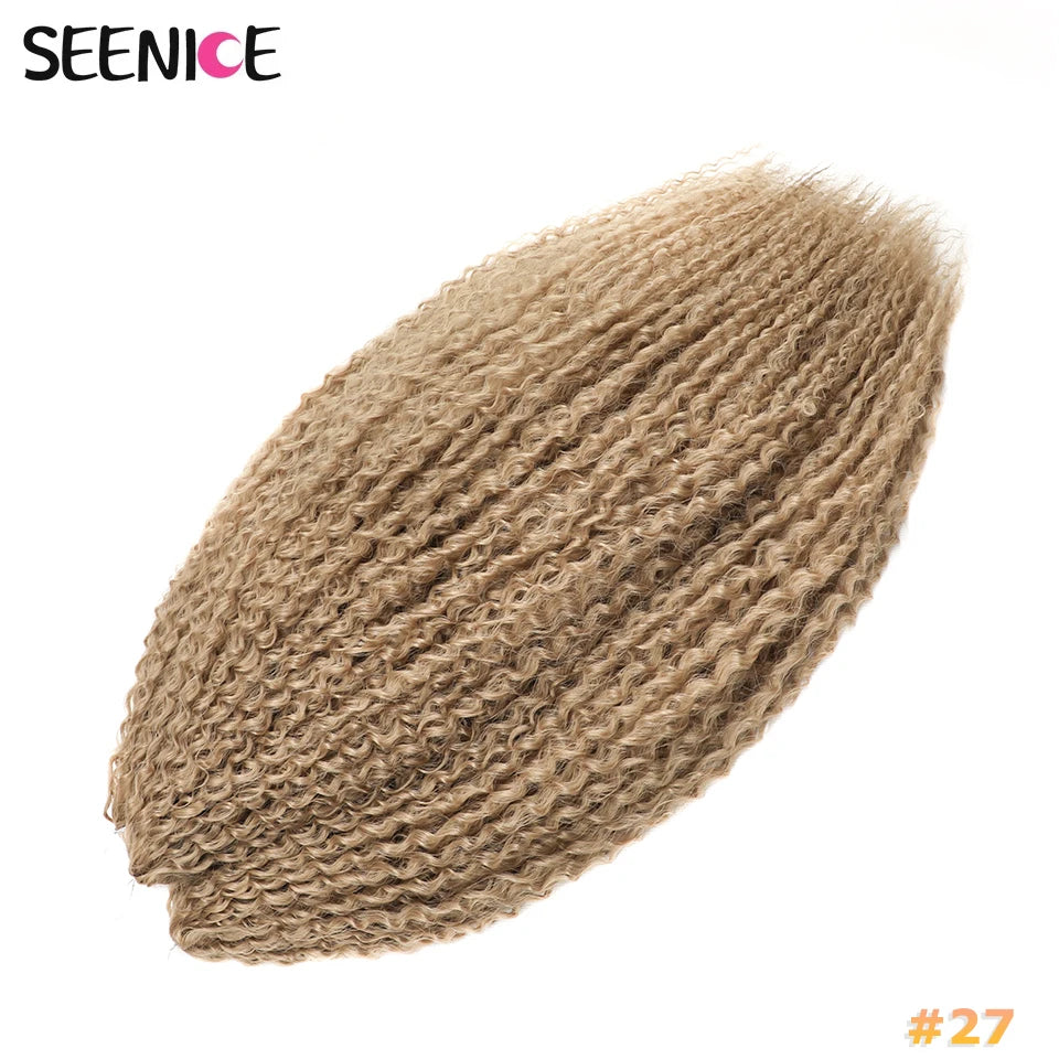 Brazilian Braids Synthetic Crochet Hair Afro Curls Braiding Hair Extensions For Women African Braided Kinky Curly Hair OmbrePink