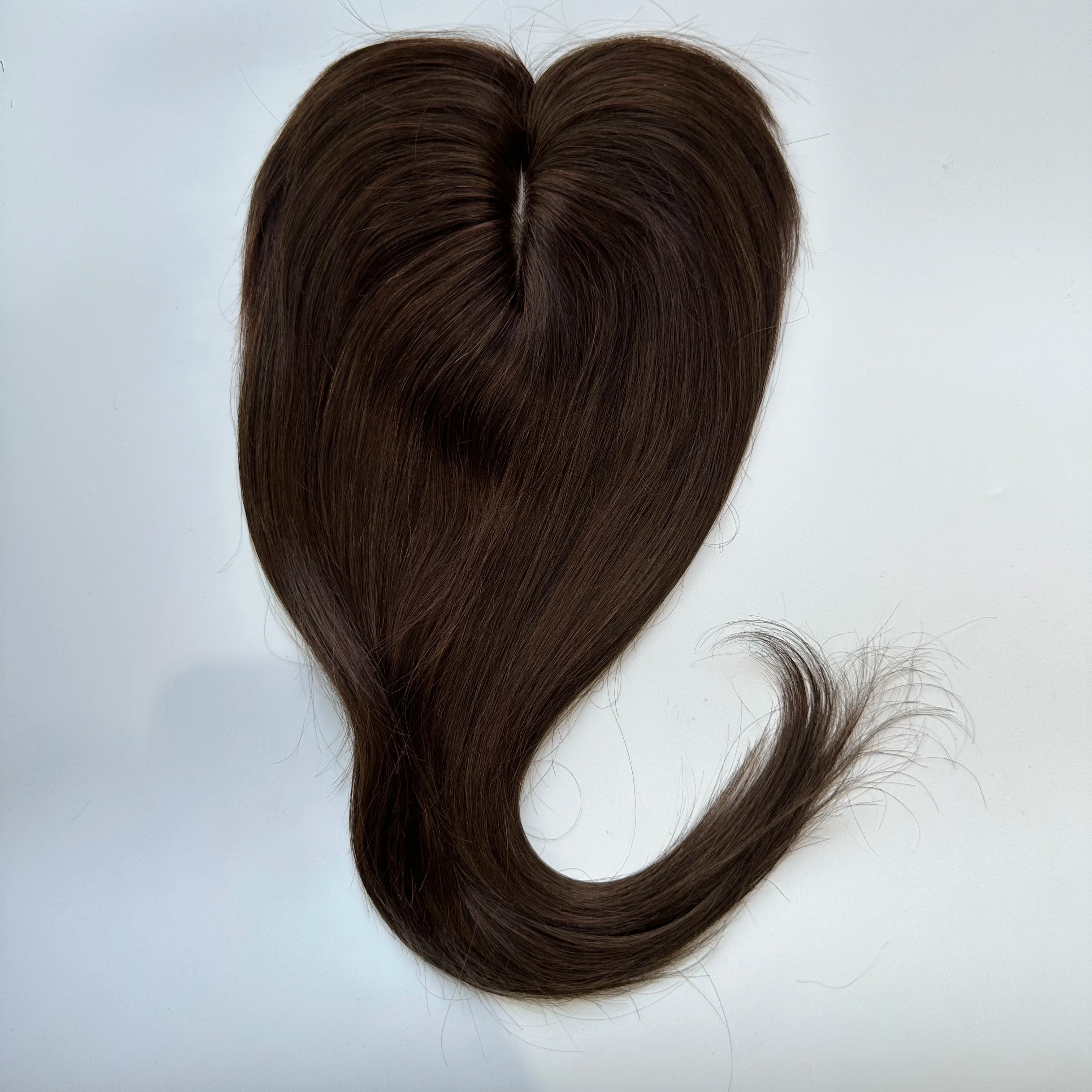 Human Hair Topper For Women Toppers With Bangs Clips In Hairpieces 100% Human Hair Wigs Natural Straight Hair Blonde Silk Base