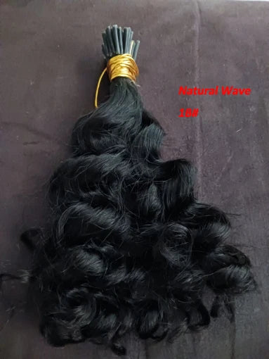 Curly ITIP Hair Extension Human Hair for Women 100% Straight Real Natural Human Hair Extension Wavy Fusion Hair Keratin Capsule