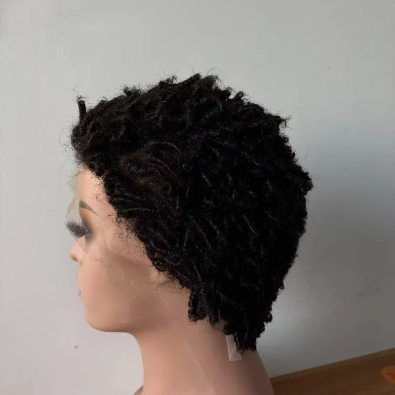 13x4Lace Front African Scroll Natural Color Human Hair Wig Natural Looking for Women Heat Stylable Comfortable Fit Easy To Style