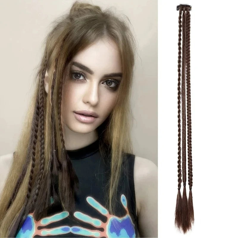 Braid Hair Extension 22inch Long Hair Extensions Clip in Braids Hair Extensions for Women Soft Synthetic Hairpieces Boxing Braid
