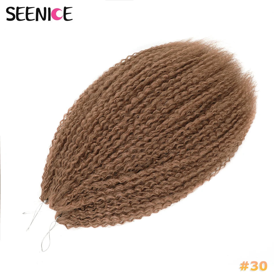 Brazilian Braids Synthetic Crochet Hair Afro Curls Braiding Hair Extensions For Women African Braided Kinky Curly Hair OmbrePink