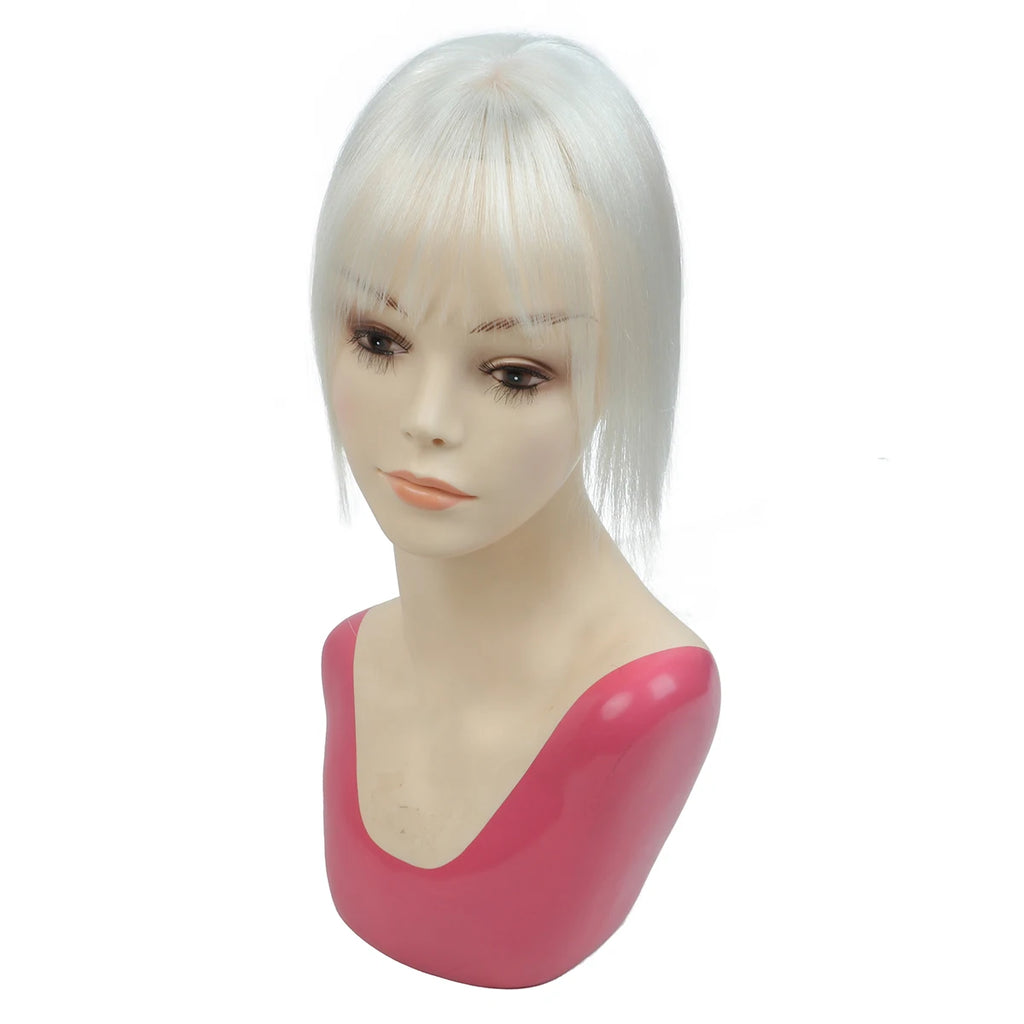 Real Human Hair Toppers for Women Daily 360°  Bangs 3D Hair Pieces with Thinning Hair Bangs20, 25, 30, 35cm