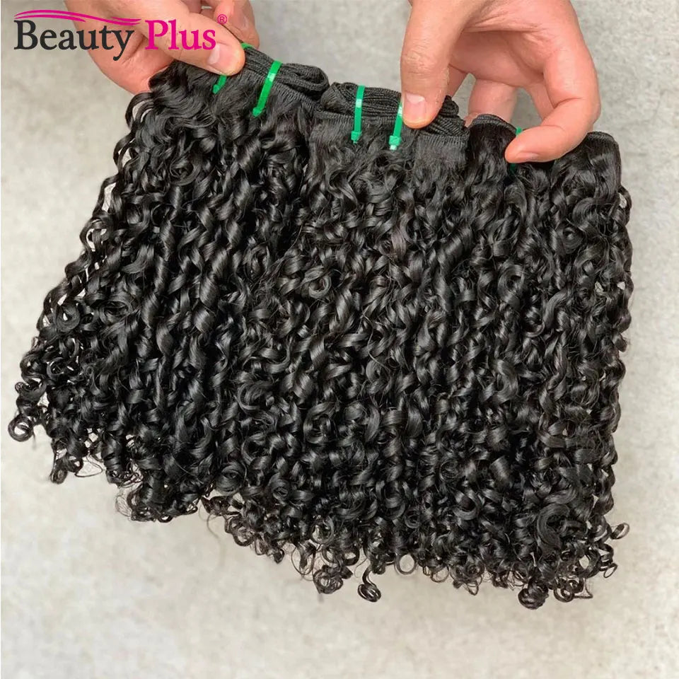 Beauty Plus Human Hair 3/4 Bundles Funmi Telephone Spiral Curly South Africa Hair Vendors Wholesale Remy Metodo Curly Human Hair