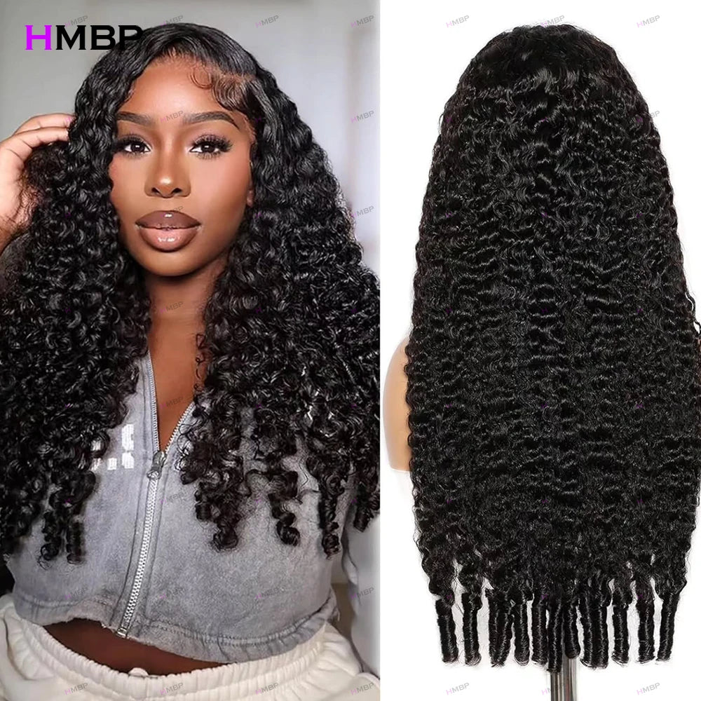 100% Human Hair Wig 400 Density Burmese Curly Human Hair Wig 13x6 HD Lace Frontal Human Hair Brazilian Deep Wave For Black Women
